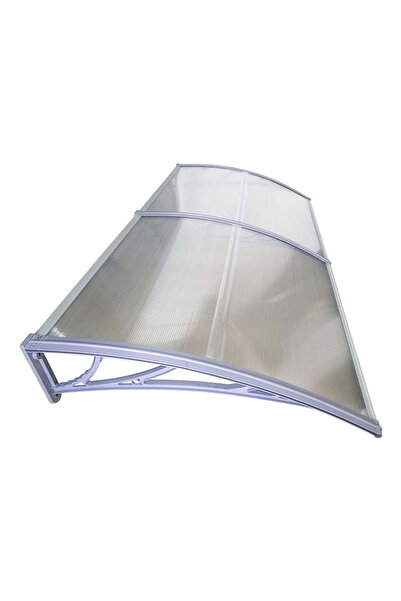 MAPROFI Door canopy 150x150cm awning shelter roof Grey-Transparent