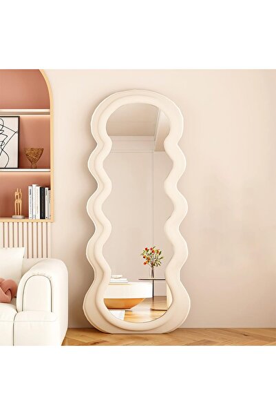 KEKE Wavy Shaped Full Length Dressing Mirror 80X180 CM Off White