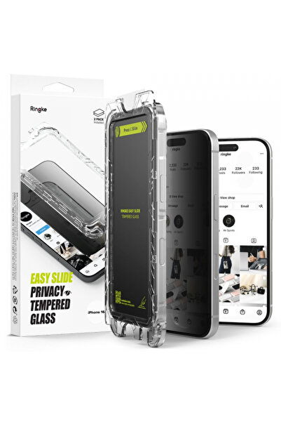 Apple Folie de protectie Ecran Privacy Ringke Easy Slide pentru iPhone 16 / 1...
