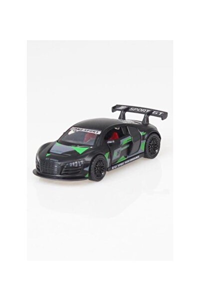 hak-iş oyuncak سيارة رياضية معدنية للعب باللون الأسود غير اللامع 11 سم 1:36