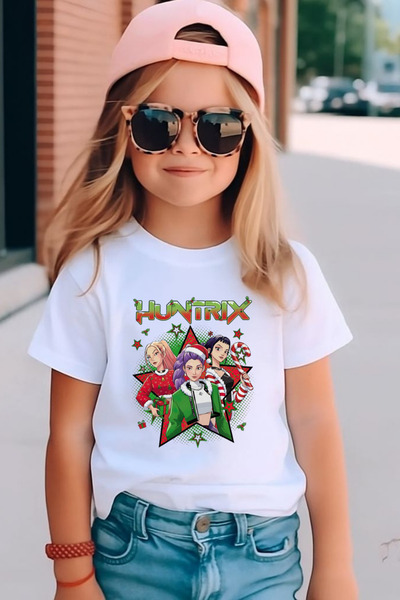 lovver KPOP Huntrix rumi,zoey,mira noel tasarımlı %100 pamuk kışlık nefes ala...