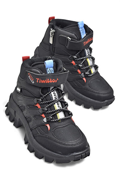 ISPARTALILAR 390U Orthopedic Sole Elastic Velcro Girls' Boots Boys' Boots Unisex Children's Boots