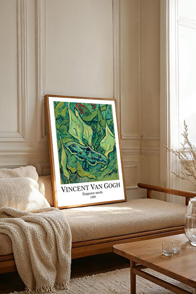 Dekorsiahome Tablouri dintr-o singură bucată cu rame din lemn pentru sufragerie, salon, bucătărie, picturi Van Gogh, TK2258