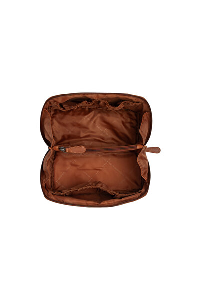 The Chesterfield Brand The Chesterfield Brand Cosmetic Bag, Made of Genuine Leather, Elmia, Cognac Brown