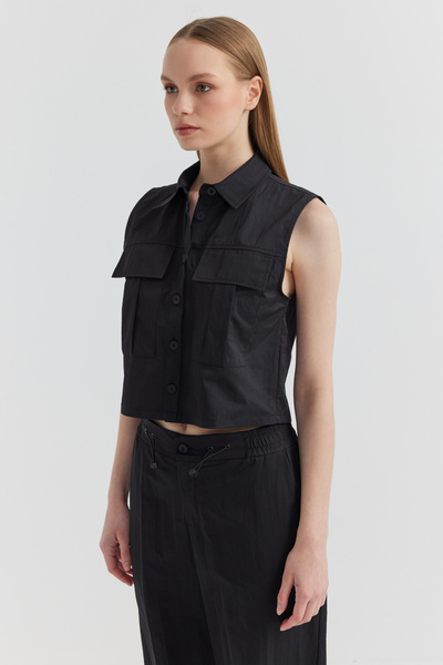 PAULMARK Women's Zero Sleeve Cover Pocket Vest