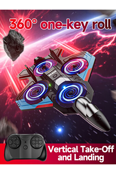 DAT L7012 RC Fighter Jet Drone (Upgraded from L0712) – 2.4GHz, VTOL, 360° Flip, LED