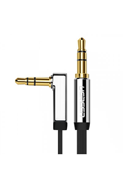 Ugreen Cablu Audio 3.5mm - 3.5mm AV112 Angled, 1m, Negru
