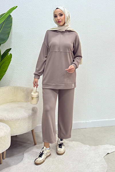 Tesettür Diyarı Σετ Τεσσεττούρ με κουκούλα από ύφασμα Modal - Pro