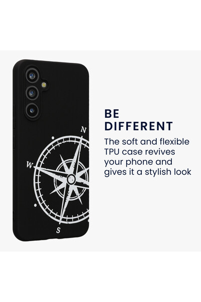 KWmobile Case for Samsung Galaxy A54 5G, Black/White, Silicone, 61246.03