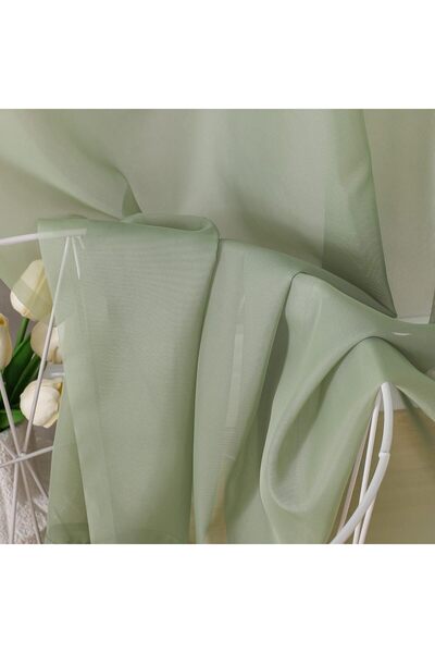 Generic OVZME 2-Piece 84" Sheer Lightweight Curtains - Dark Green, 42"W x 84"L, Polyester