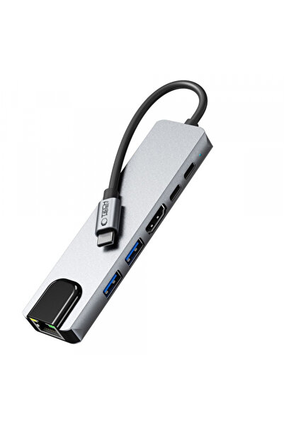 Universal Hub USB-C Tech-Protect HB02, 1 x USB-A 3.0 - 1 x USB-A - 2 x USB-C ...