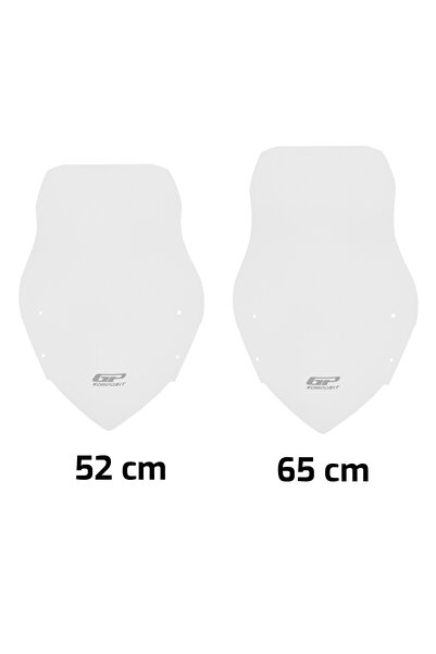 GP KOMPOZİT Honda CB125F 2025 Uyumlu Ön Cam Şeffaf 52 cm