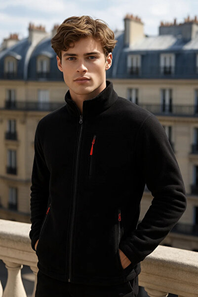 COMBİNE MİCHAİL Men's Winter Zippered Comfortable 3-Piece Sweatshirt