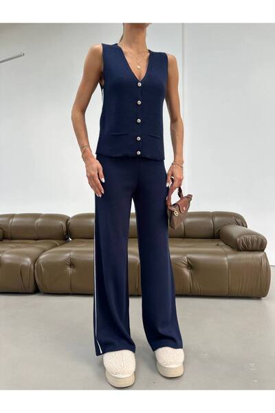 Flarsky Vest Pants 2-Piece Knitting Suit