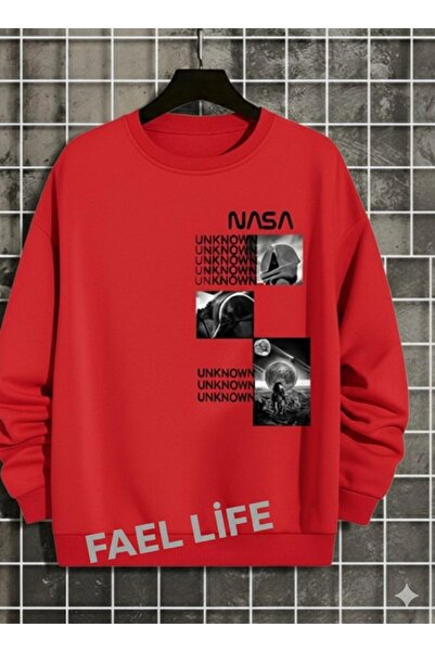 FAEL LİFE Unisex Girls/Boys Sweatshirt Nasa Image Print Sweatshirt Oversized ...