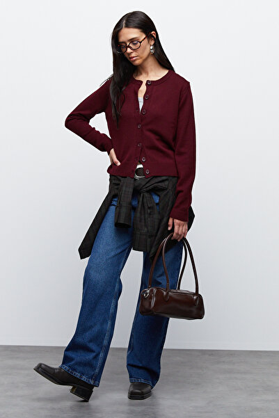 urban focus Zero Collar Wool Cardigan