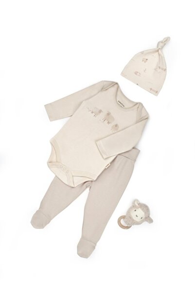 BabyCosy Organic Wear 3-piece newborn set, Lamb, BabyCosy, 100% cotton