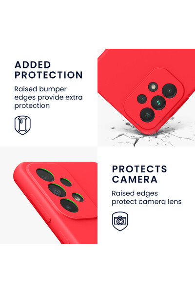 KWmobile Case for Samsung Galaxy A33 5G, Red, Silicone, KWM000015GQ057C