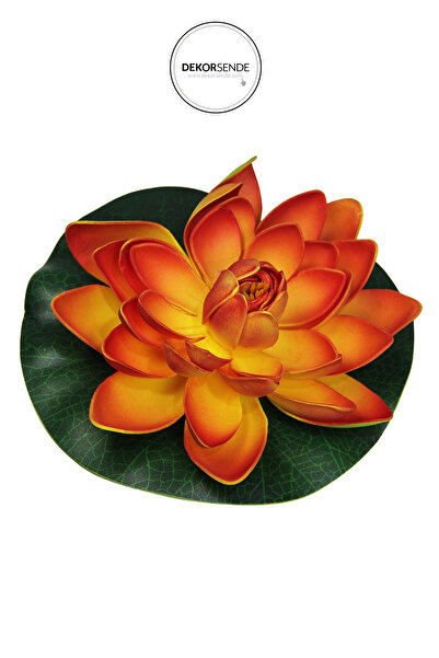 Dekorsende Artificial Lotus Blossom Orange