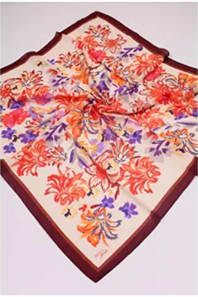 Belli Fresh Sanda Κασκόλ IST 6 - 08 Βουργουνδίας με Μικτό Σχέδιο