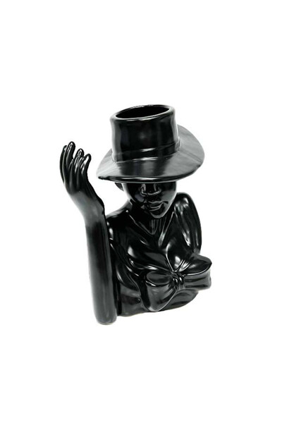 velve Βάζο Venus Lady M, Μαύρο 21 εκ., Μαύρο