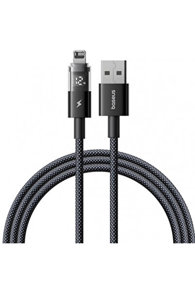Apple Cablu Date si Incarcare USB-A - Lightning Baseus Display 2, 12W, 1m, Ne...