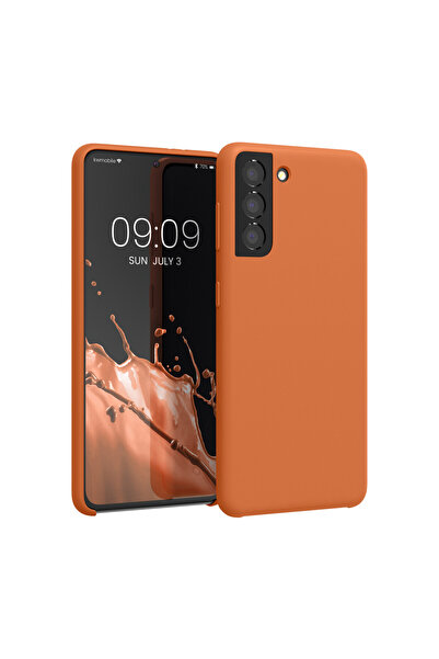 KWmobile Carcasă pentru Samsung Galaxy S21, portocalie, silicon, KWM000012BT071C