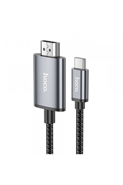 Hoco Cablu Audio si Video USB-C - HDMI UA27, 2m, Gri
