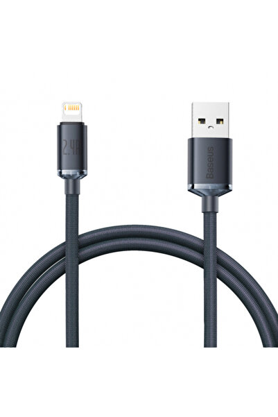 Apple Baseus Crystal Shine Series USB-A - Lightning Data and Charging Cable, 20W, 1.2m, Black