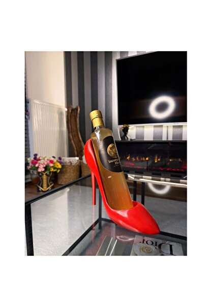 İncomparable Home Stiletto Görünümlü Şişe Standı – El Boyaması Şık ve Dekorat...