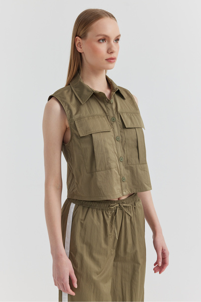 PAULMARK Women's Zero Sleeve Cover Pocket Vest