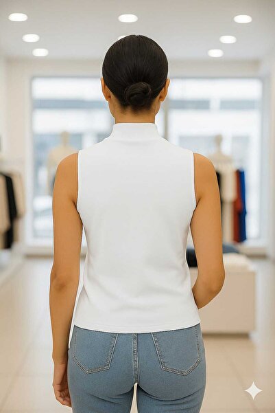 MojerHermosa Turtleneck Zero Sleeve Combed Cotton Bodysuit