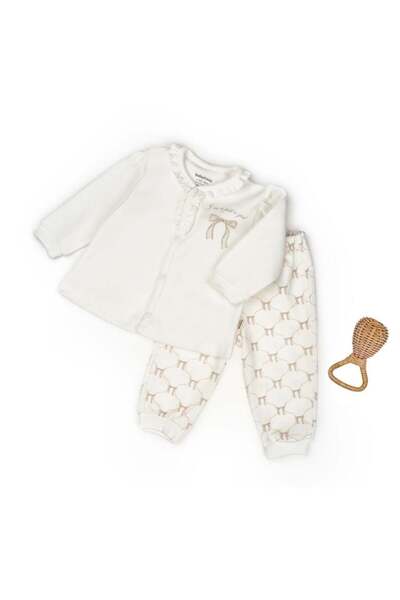 BabyCosy Organic Wear Комплект блуза и панталон, Панделка, BabyCosy, 100% пам...