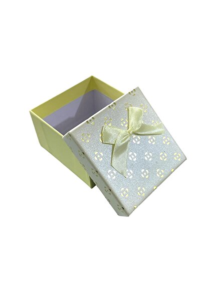 GÜZELYÜZ AVM Sarı Kutu Boş Hediye Kutusu Kapaklı 8,5cmx8,5cmx5,5cm