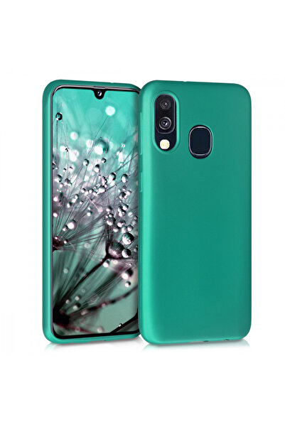 KWmobile Case for Samsung Galaxy A40, Silicone, Green, 48546.128