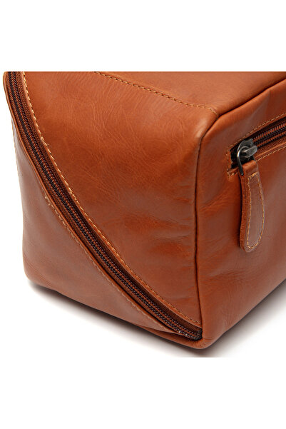 The Chesterfield Brand The Chesterfield Brand Cosmetic Bag, Made of Genuine Leather, Elmia, Cognac Brown