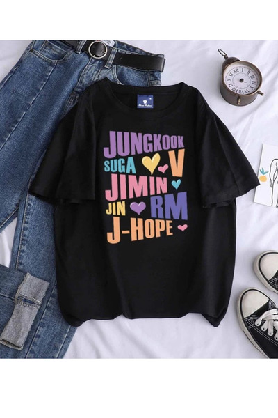 barsdepo Tricou BTS cu imprimeu , supradimensionat Tricou unisex pentru copii...