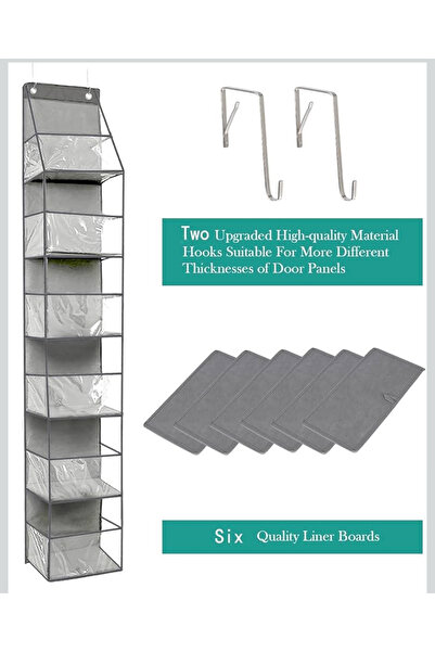FASHIONEEDA 6-Shelf Over The Door Hanging Organizer shelf, Behind The Door Storage,for multipurpose