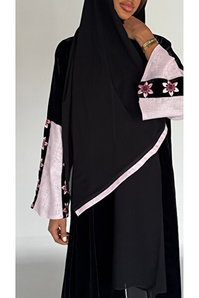 AYA عباية مخملية مع تطريز حاسوبي