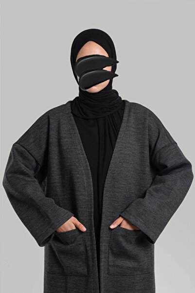 Lemaye Ατσάλινη Πλεκτή Ζακέτα - Ανθρακί