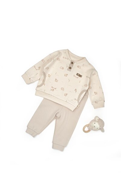 BabyCosy Organic Wear Комплект блуза и панталон, Агнешко, BabyCosy, 100% памук