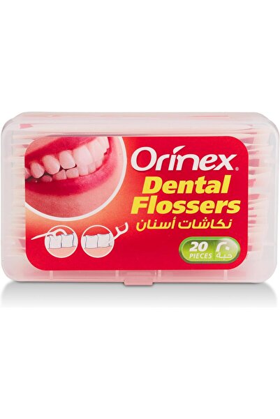 Orinex خيط تنظيف الأسنان مع غلاف ورقي، 20 قطعة