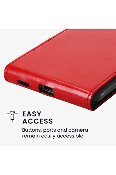 KWmobile Case for Samsung Galaxy A54 5G, Red, -leather/Silicone, KWM000018TT003C