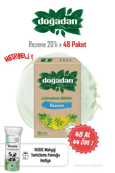 Doğadan Fennel Herbal Tea Buy 48 Get 44, with Rosie Gift