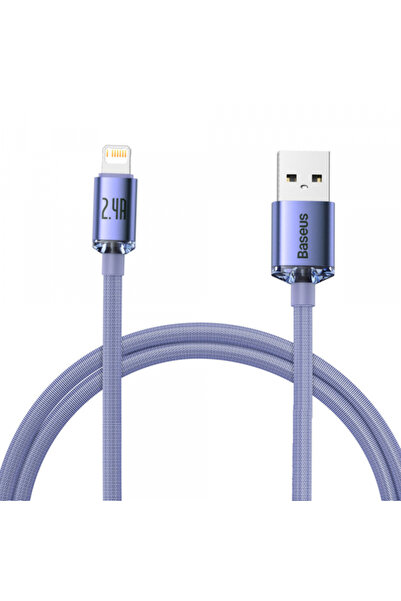 Apple Cablu date și încărcare USB-A - Lightning Baseus Crystal Shine Series, ...
