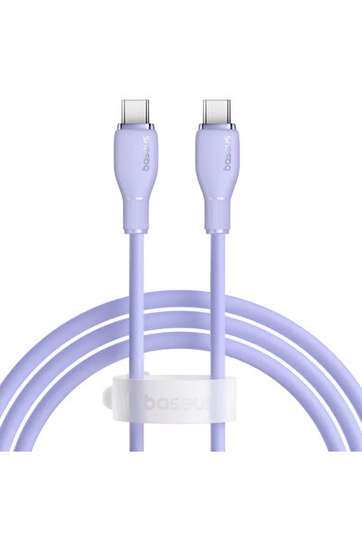 Baseus Cablu Date si Incarcare USB-C - USB-C Pudding, 100W, 1.2m, Mov P10355702511-00