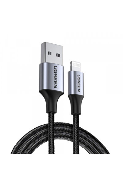 Apple USB-A - Lightning Data and Charging Cable UGREEN US199, 18W, 1m, Gray