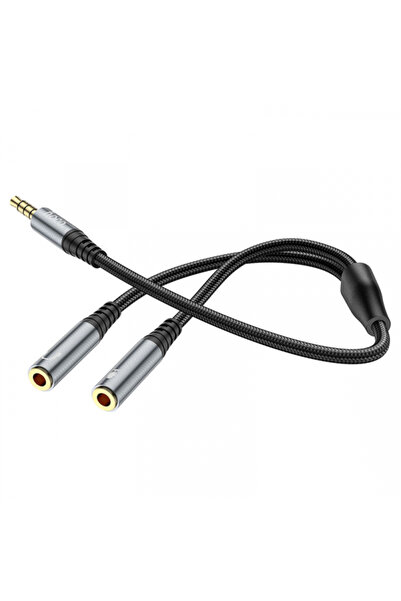 Hoco Adaptor audio 3.5mm - 2 x 3.5mm UPA21-2, 0.25m, Negru
