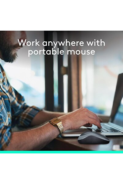 logitech ماوس لاسلكي M185 - رمادي سريع