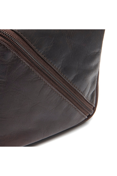 The Chesterfield Brand The Chesterfield Brand Cosmetic Bag, Made of Genuine Leather, Elmia, Dark Brown